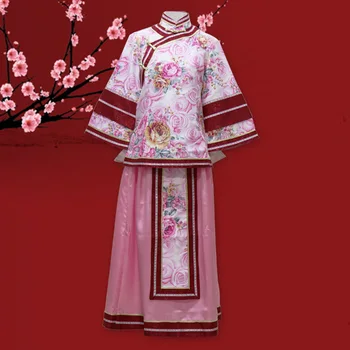 Китайски традиционен костюм Ханьфу, рокля на принцеса на Китайската Република, национален костюм дама на династията Тан Ханьфу, панорамен костюм