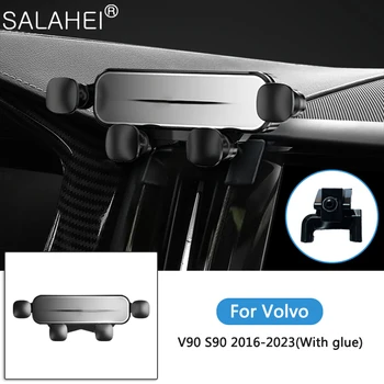 Кола За телефон Volvo V90 S90 2017 2019 2020 2021 Автостайлинг Скоба GPS Стойка Завъртане на Поддръжка на Мобилни Аксесоари