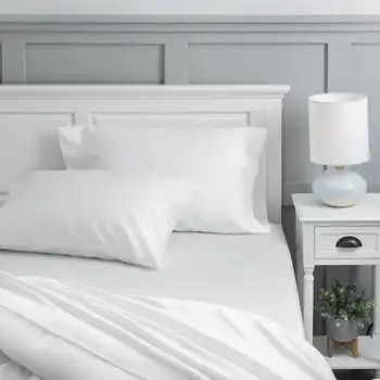 Комплект спално бельо Tri-Blend с много нишки от Лиоцелла, Queen, Arctic White За защита на матрака Kuromi Funda de cama para masaje Bed a