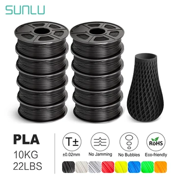 Конци SUNLU PLA/PLAPLUS за 3D-принтер Точността на конци +/-0,02 мм 10 Ролки/комплект за 3d-принтер Ниско свиване, висока якост