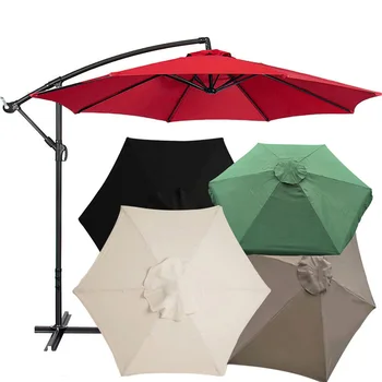 Кърпа за чадър от полиестер, подменяйки повърхност чадър във вътрешния двор, плат за защита от дъжд и слънцезащитен крем с 6 бомбетата