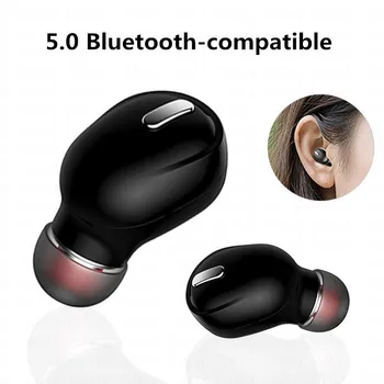 Мини Безжична Bluetooth Слушалки 5,0 Спортни С Микрофон Слушалки Хендсфри Слушалки В Ушите Слушалки За Xiaomi Samsung, Huawei Слушалки X9