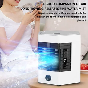 Мини вентилатор за климатик, настолен вентилатор, охладител, USB преносим вентилатор за климатик, настолен вентилатор, водно охлаждане