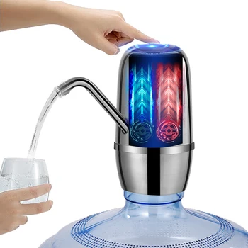 Мини диспенсер за вода, мощни двойни помпи, USB акумулаторна домакински автоматично електрическа водна помпа, диспенсер за бутилки с вода