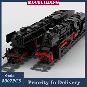 Модел на влак с дистанционно управление Градивен елемент на MOC City Locomotive Building са подбрани серия на железниците, Играчки за момчета, подаръци