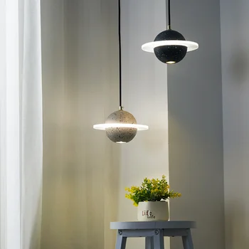 Модерен led окачен лампа, окачена лампа в скандинавски стил, трапезария, детска, хол, лампа за спални