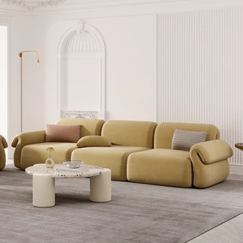 Модерен прост лек луксозен плат, диван, малка семейна окото, червени дизайнерски творчески байковый диван с директно до три или четири души