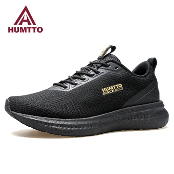 Мъжки маратонки HUMTTO, луксозна дизайнерска марка мъжки обувки, без кожа, черен ежедневни обувки, мъжки дишащи летни маратонки за бягане