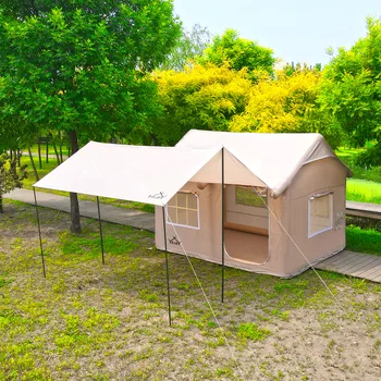 Надуваема палатка Открит жилищни надуваем къща за къмпинг непромокаемая и ветрозащитная памучен палатка за вила