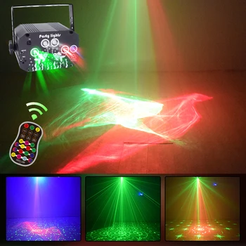 Нов USB Northern Light Disco Light RGB Dj лазерно украса за Хелоуин, коледа, Коледни светлини, вечерни проектор, домашна декоративна лазерна лампа