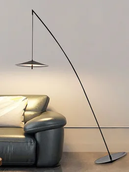 Под лампа за риболов, скандинавски модерен led дизайн, хол, спалня, кабинет, диван, етаж лампа, креативен интериор, ъглова вертикална настолна лампа