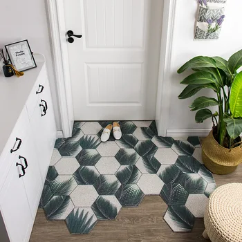 Подложка за влизане в помещение противоскользящий PVC, Кухня, хол, спалня подложка на поръчка килим геометричен модел подложка за пода килим