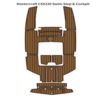 Подложка за пилотската кабина Mastercraft CSX220, лодка, EVA пяна, палубни подложка от изкуствен тиково дърво, подови настилки