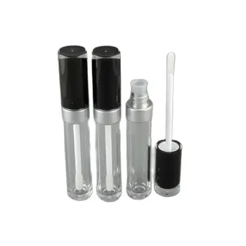 Празен прозрачна пластмасова туба с гланц за устни 8 ml, кръгли пластмасови контейнери за козметика червило, професионални инструменти за грим 50 бр. / лот