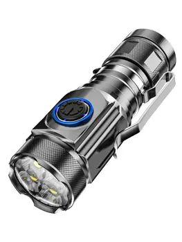 Преносим фенер за къмпинг, акумулаторна мини-ключодържател Lanterna от лека алуминиева сплав, Tourch, мощно вътрешно обзавеждане Latarka