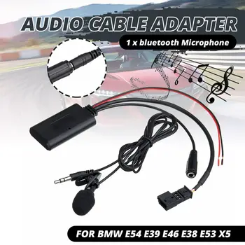 Прехвърляне на HD аудио музика bluetooth 5,0 Адаптер Aux кабел + микрофон за BMW E54 E39 E46 E38 E53 X5