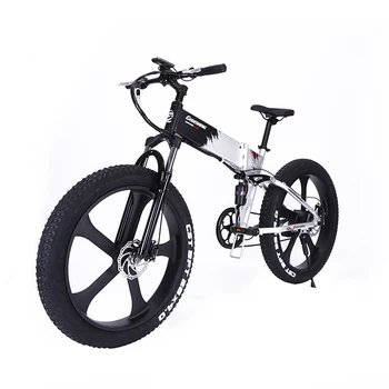 Продажба на едро, 26 * 4,0, дебела гума, снежна байк, 500 W мотор на 48 В, 10 Ah, сгъваем електрически велосипед за възрастни