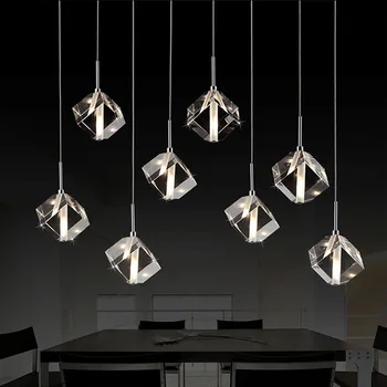 Прозрачен Кристален LED Окачен Лампа за Хранене и Бара, Съвременни Модни Лампи За Дома, Хол, Лесен, Креативен WF1021