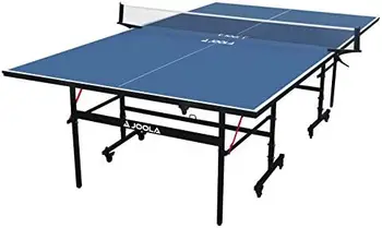 Професионална маса за тенис с мрежа за пинг-понг с бърз клип и стойка - Лесна за сглобяване, за 10 минути - Сгъваема маса за пинг-понг