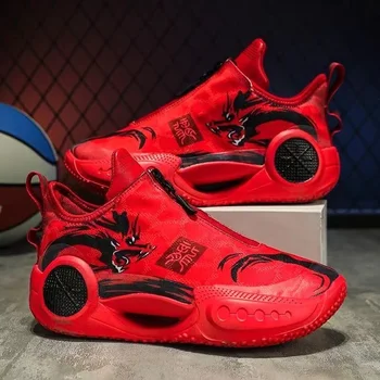 Професионална мъжки баскетболни обувки дамски ежедневни спортни обувки Red Dragon Градинска баскетболно тренировочная обувки, детски маратонки
