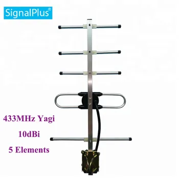 радиочестотна антена яги cdma Яги 5 единици 10DBI 433 Mhz антена външна антена Яги с кабел с дължина 30 см