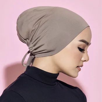 Регулируеми Дамски Шапки-Шалове От Джърси, Хиджаб, Тюрбан Мюсюлмански Вътрешна Hijabs, Ислямски Шапки, Дамски Главоболие Тайна Turbante Mujer