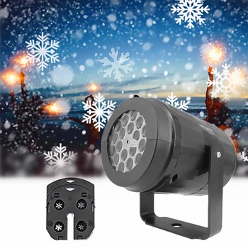 Светлините на коледно парти Снежинка проектор led с лампа въртящи коледен модел Външно празнично осветление, градински интериор