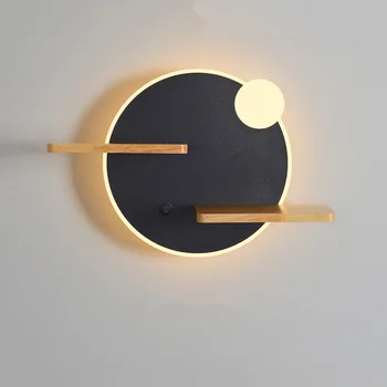 Скандинавски минималистичен led монтиран на стената лампа нощна полк USB зарядно устройство за телефон Модерна лампа за четене в спалнята хотелски стенни осветителни тела