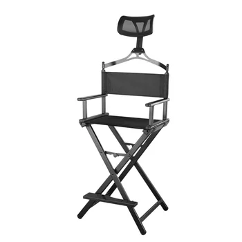 Съвременно Портативно Алуминиево Режисьорско стол с облегалката за глава - Преносимо Складное стол Гримьор/мениджър, за по-добро бягство