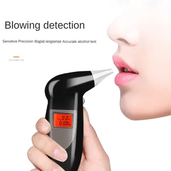 Тестер за алкохол, детектор за шофиране в пияно състояние, преносим измервателен уред с цифров дисплей, устройство за измерване на дишането