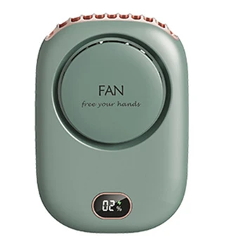 Фен Мини USB охладител Акумулаторна вентилатор за пътуване Преносим безшумен Малък електрически вентилатор за охлаждане зелен