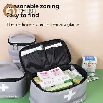 Чанта за съхранение на лекарства с голям капацитет, преносими медицински комплект, домашна аптечка, чанта за оцеляване, пътна чанта за кола