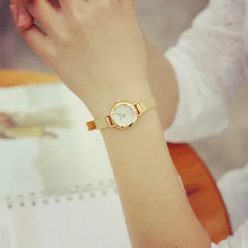 Часовници за жени, рокля е най-добрата марка Луксозни часовници, Дамски часовници е от неръждаема стомана, Сребро сито каишка, кварцов часовник Zegarek Damski