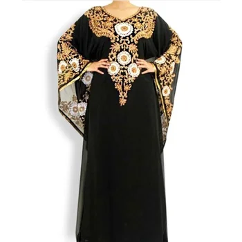 Черни Нови Caftans Morocco Dubai, рокли Farasha Абая - това е Много Модни Дълги рокли с европейските и американските модни тенденции